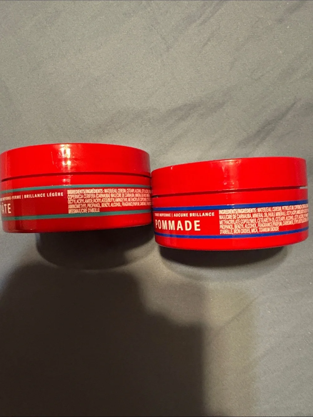 Red Pomade & Paste Hair Styling Set - Red for men’s hair